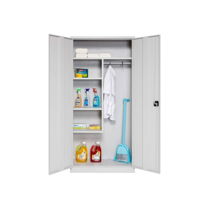 Putzmittelschrank, 92x42x195 cm, grau