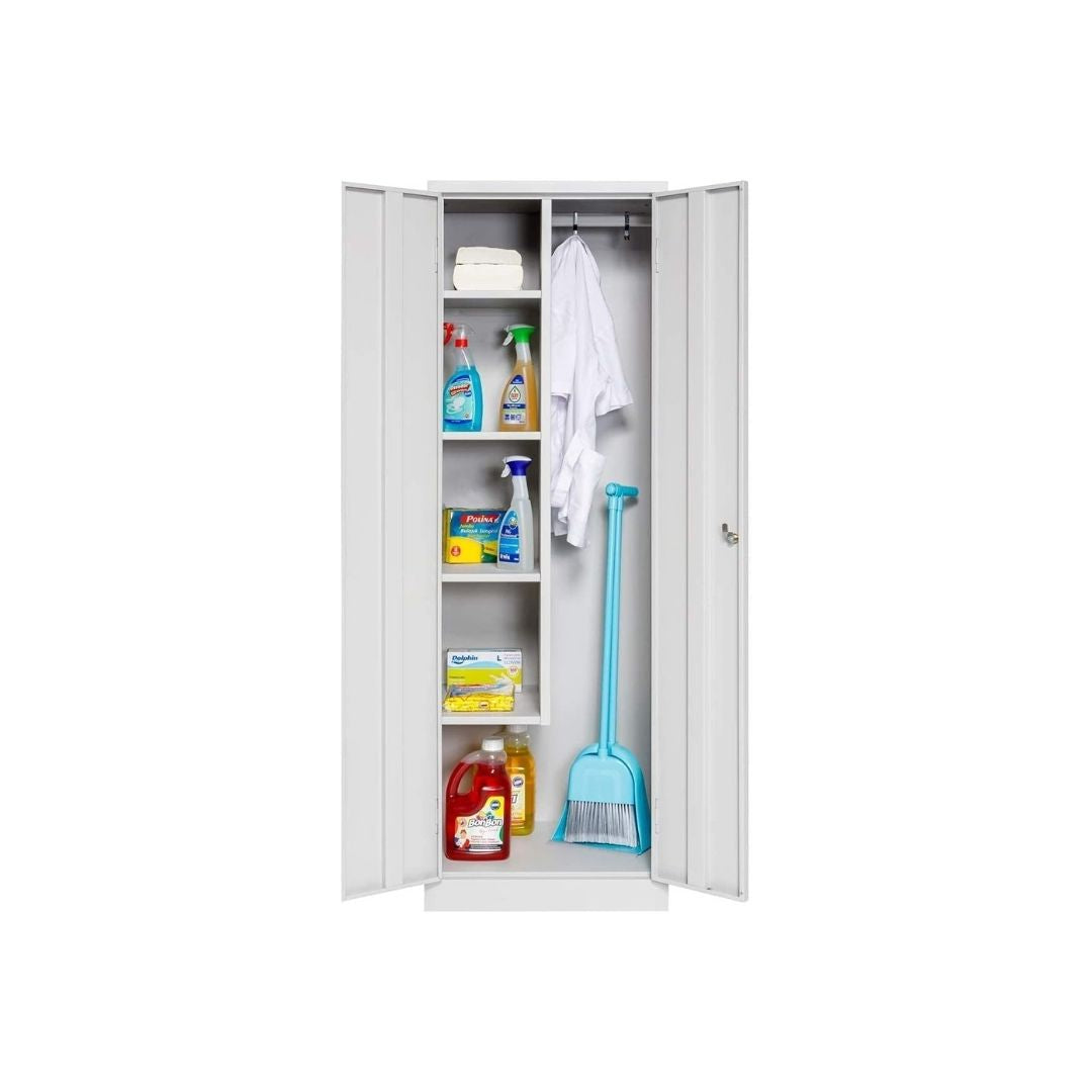 Putzmittelschrank, 60x180 cm, grau