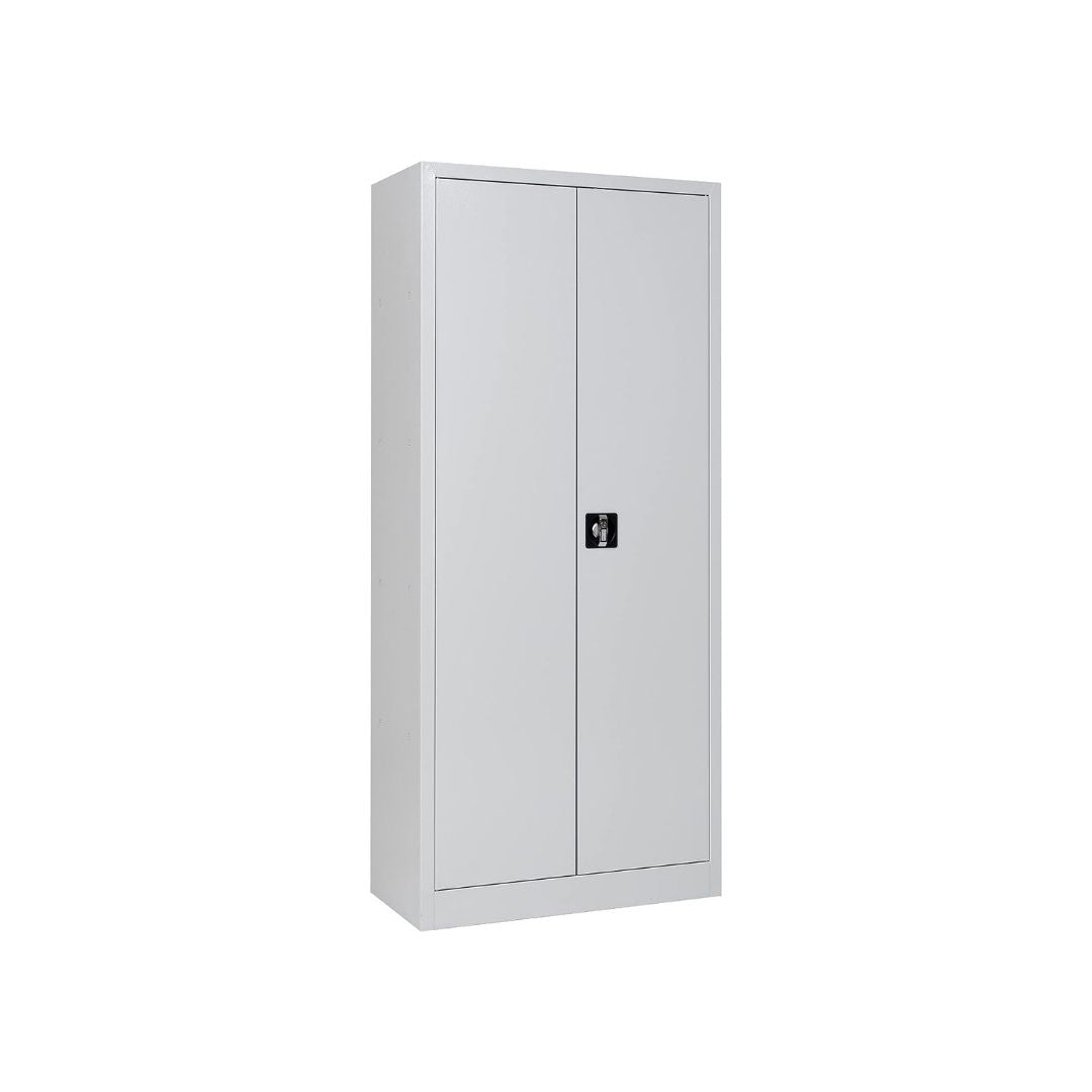 Putzmittelschrank Stahl, 80x38x180 cm, stahlgrau