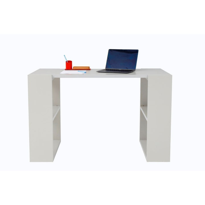 Schreibtisch Note, inkl. Regale, 120x60x75 cm, grau Dekor