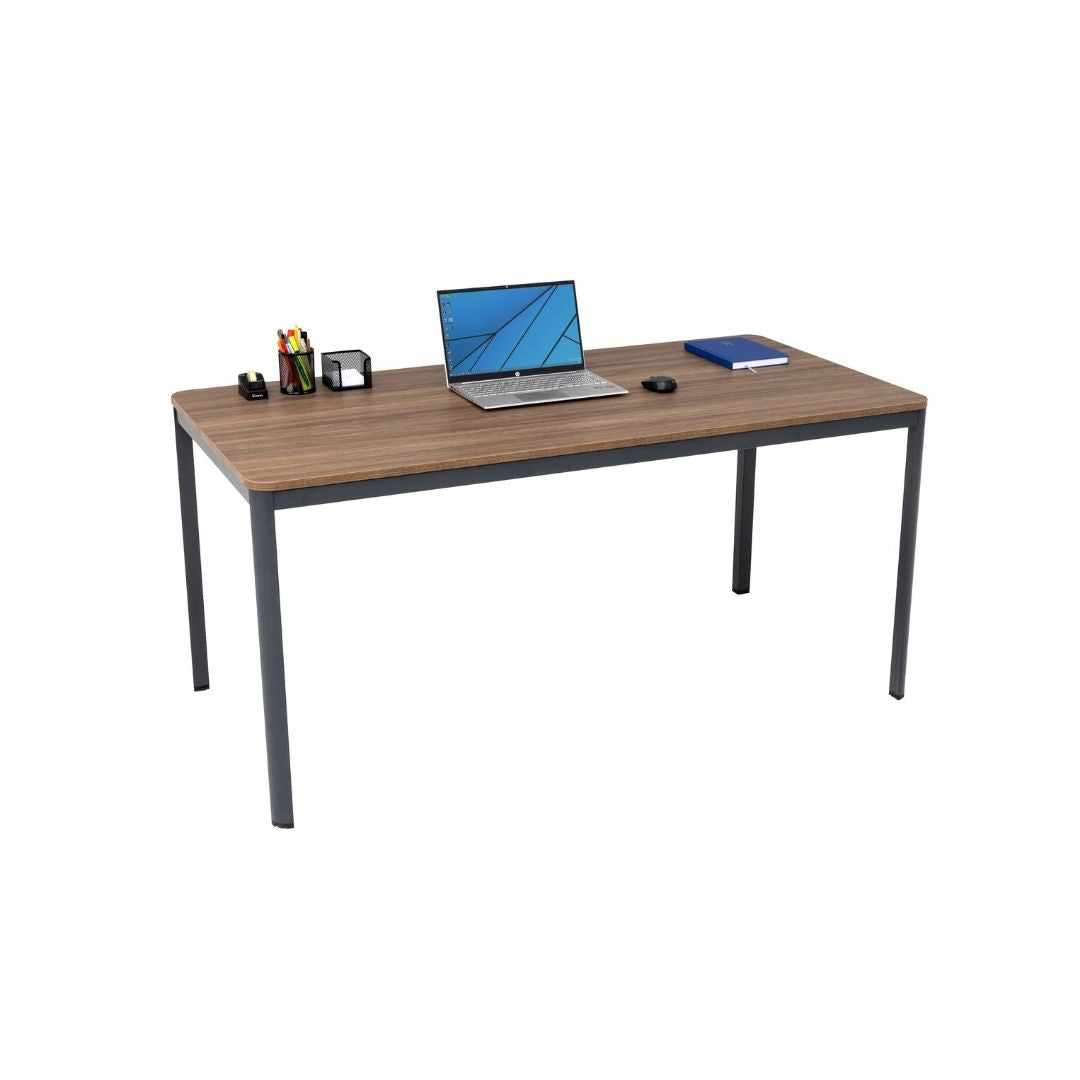 Schreibtisch Nova, 180x80x75 cm, Nussbaum Dekor/anthrazit