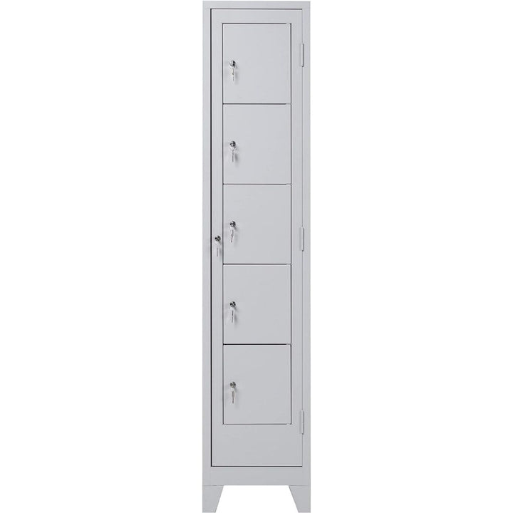Wäscheverteilerschrank 5 türig Lichtgrau