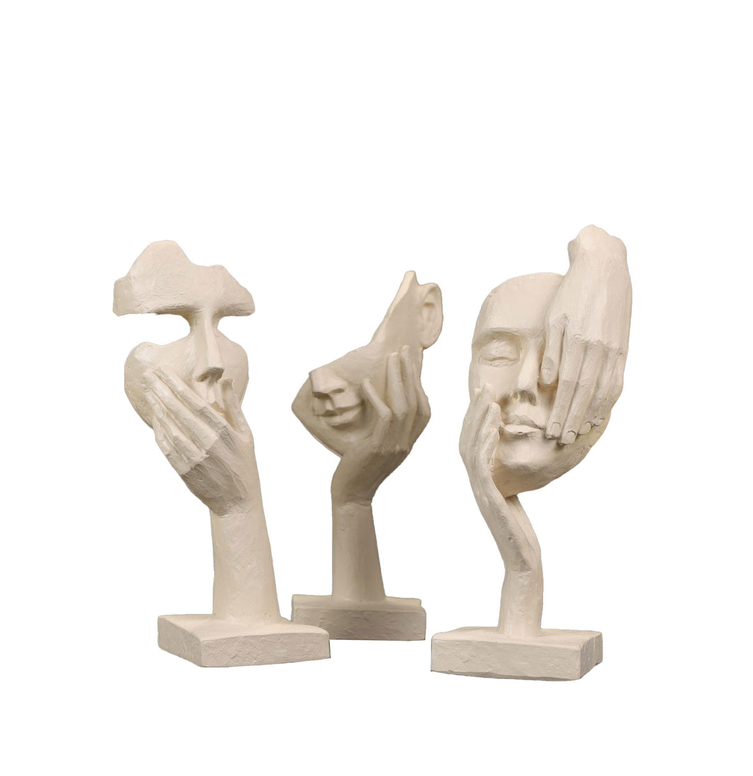 Wohnaccessoires, minimalistische Skulptur, beige, didn´t hear