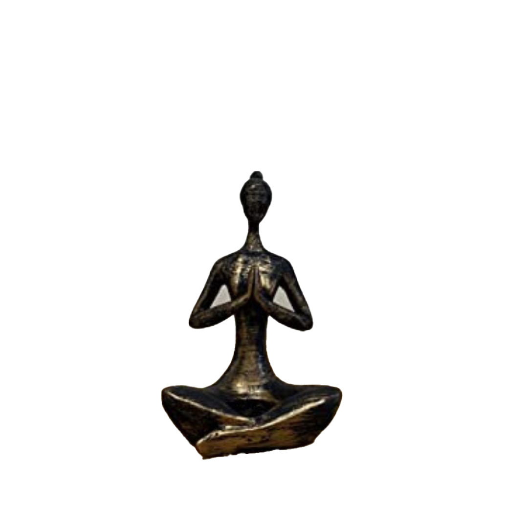 Wohnaccessoires, Yoga-Frau, Bronze