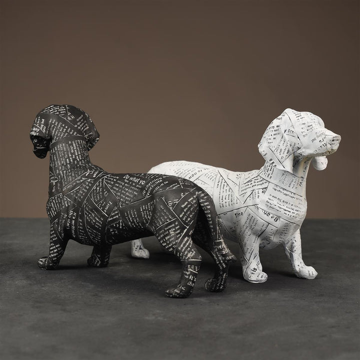 Wohnaccessoires, Hundeskulptur, schwarz
