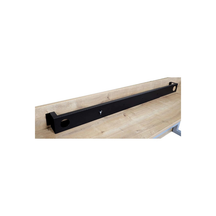 Schreibtisch Nuvi, 160 cm x 80 cm x 75 cm, Saphir Eiche Dekor inkl. Kabelkanal und Monitorständer