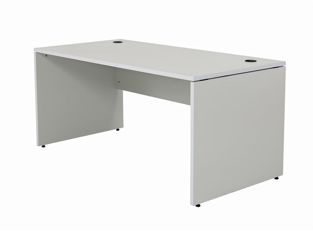 Schreibtisch Nuvi, 160 cm x 80 cm x 75 cm, grau Dekor inkl. Monitorständer
