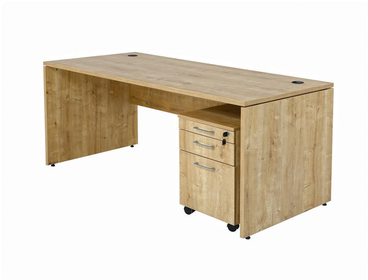 Schreibtisch Nuvi, 180 cm x 80 cm x 75 cm, Saphir Eiche Dekor