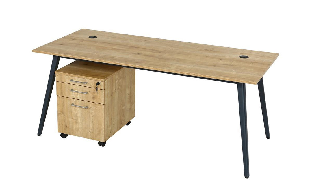 Schreibtisch Shift, 4 Fuß, 180 cm, Saphir Eiche Dekor/Anthrazit