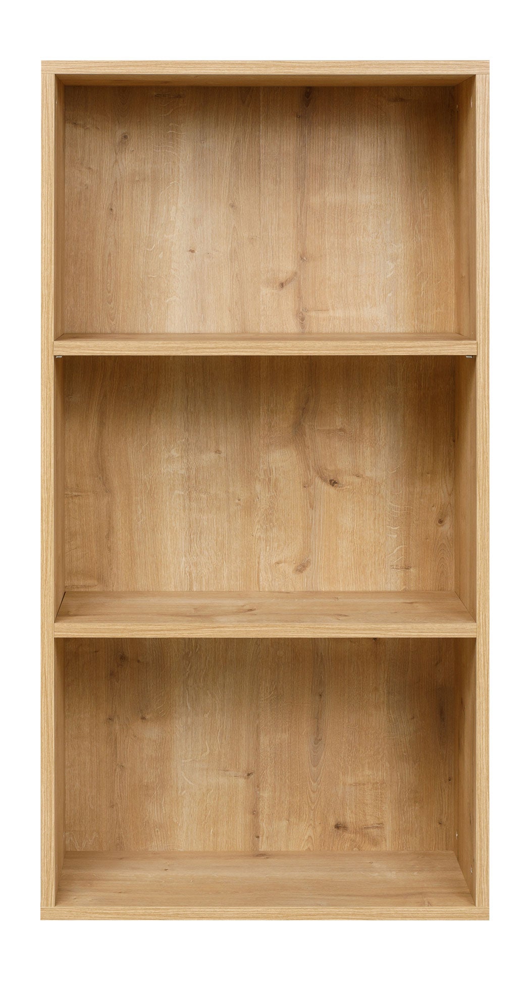 Breites Bücherregal mit 3 Fächern, Saphir Eiche Dekor, 60x31x115 cm