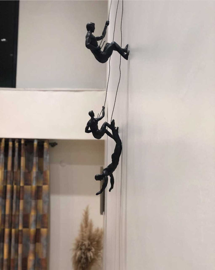 Wanddeko (klettern, abseilen, hängen), schwarz