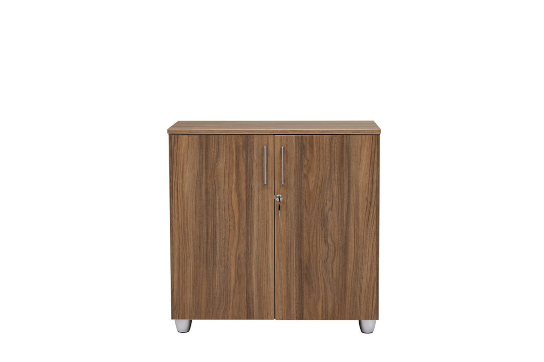 Aktenschrank, 80 cm x 40 cm x 80 cm Nussbaum Dekor/Anthrazit