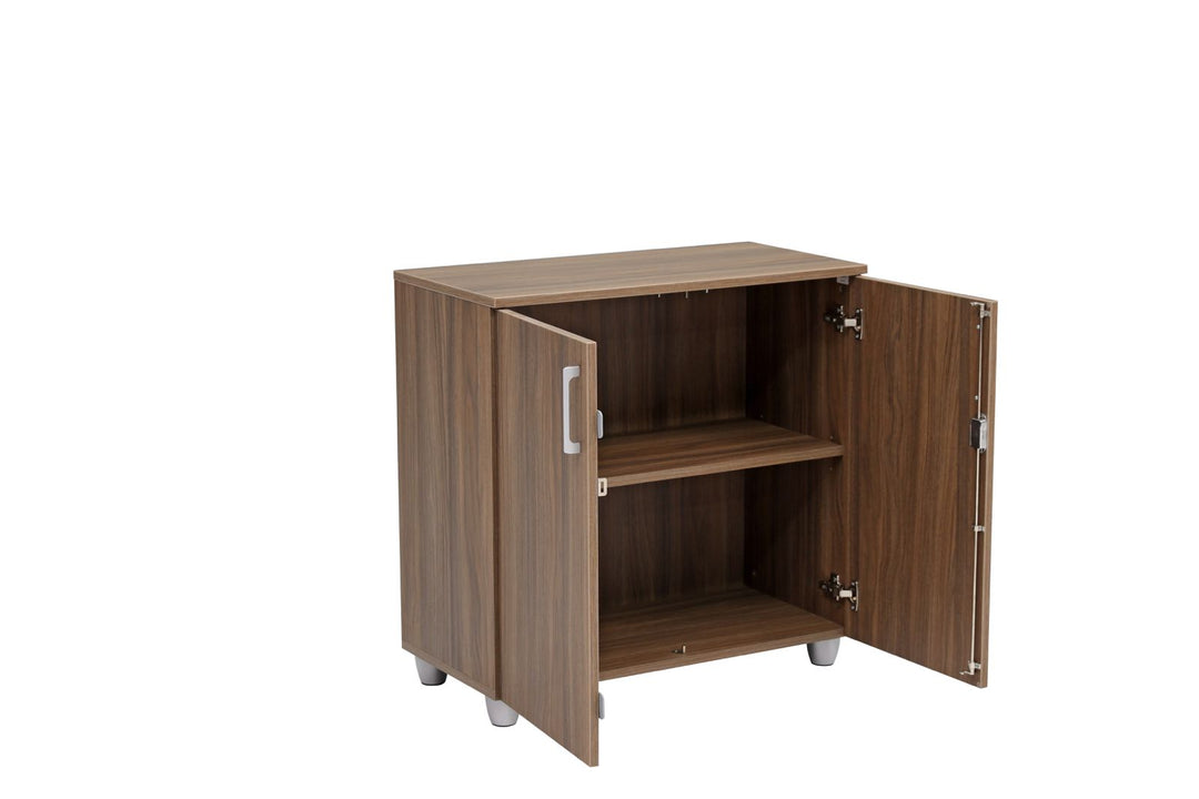Aktenschrank, 80 cm x 40 cm x 80 cm Nussbaum Dekor/Anthrazit