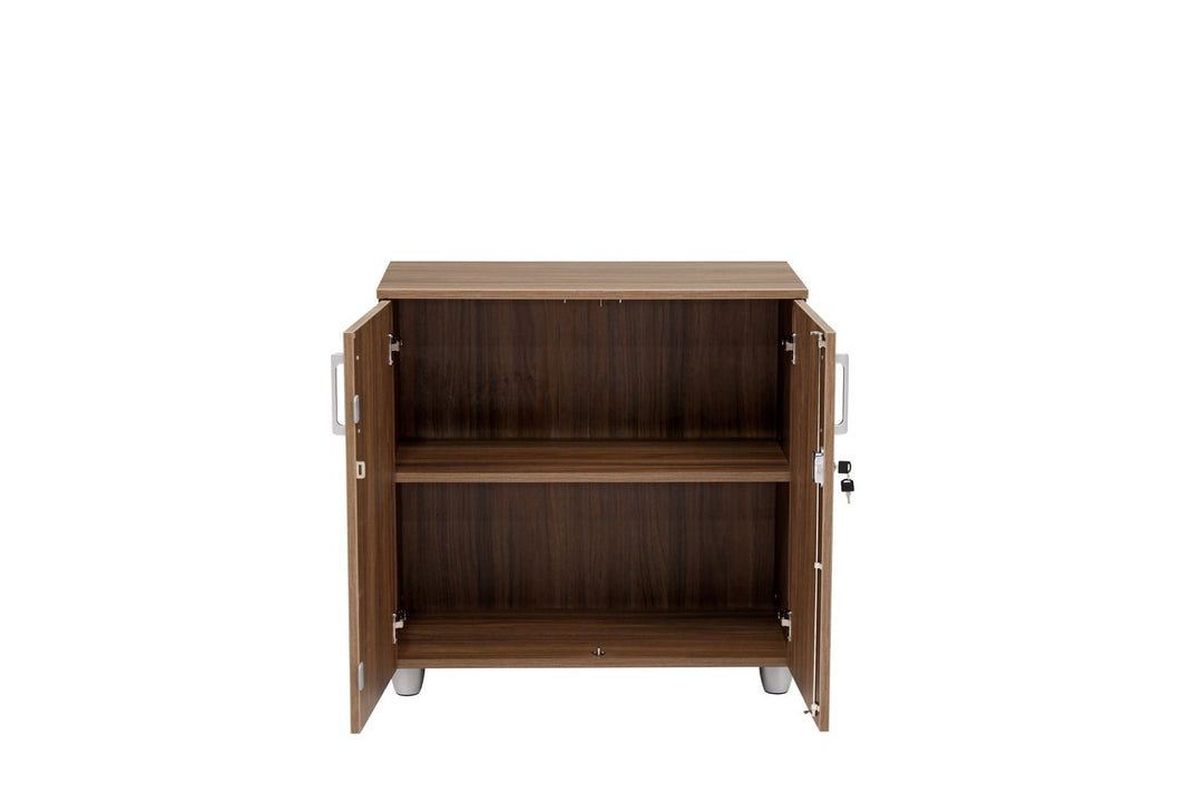 Aktenschrank, 80 cm x 40 cm x 80 cm Nussbaum Dekor/Anthrazit