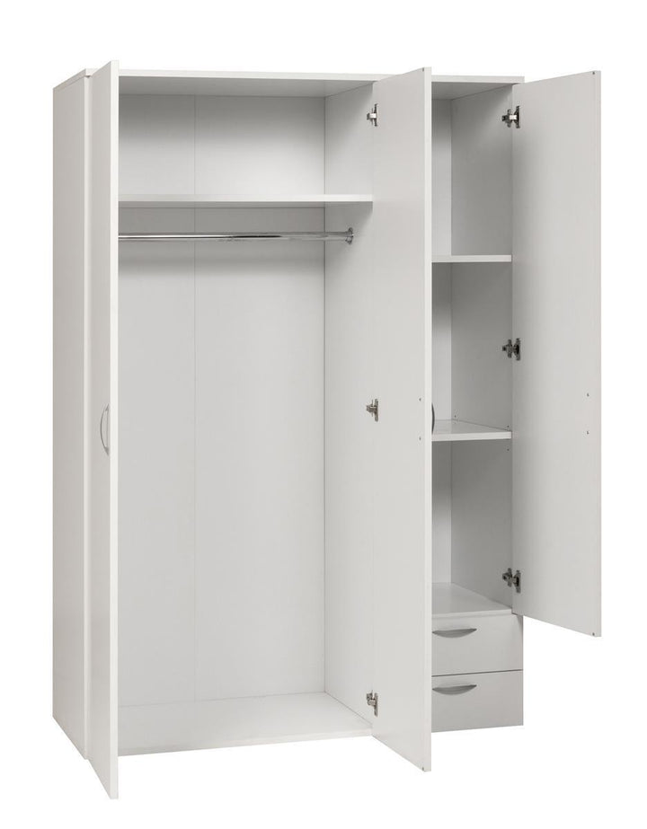 Kleiderschrank, weiß, 120x177x52cm