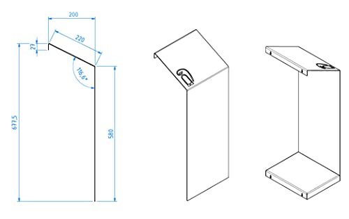 Feuerlöscherhalterung, Metall, weiß