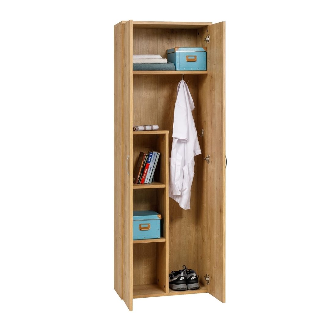 Kleiderschrank, Saphir Eiche Dekor, 60x180x34 cm