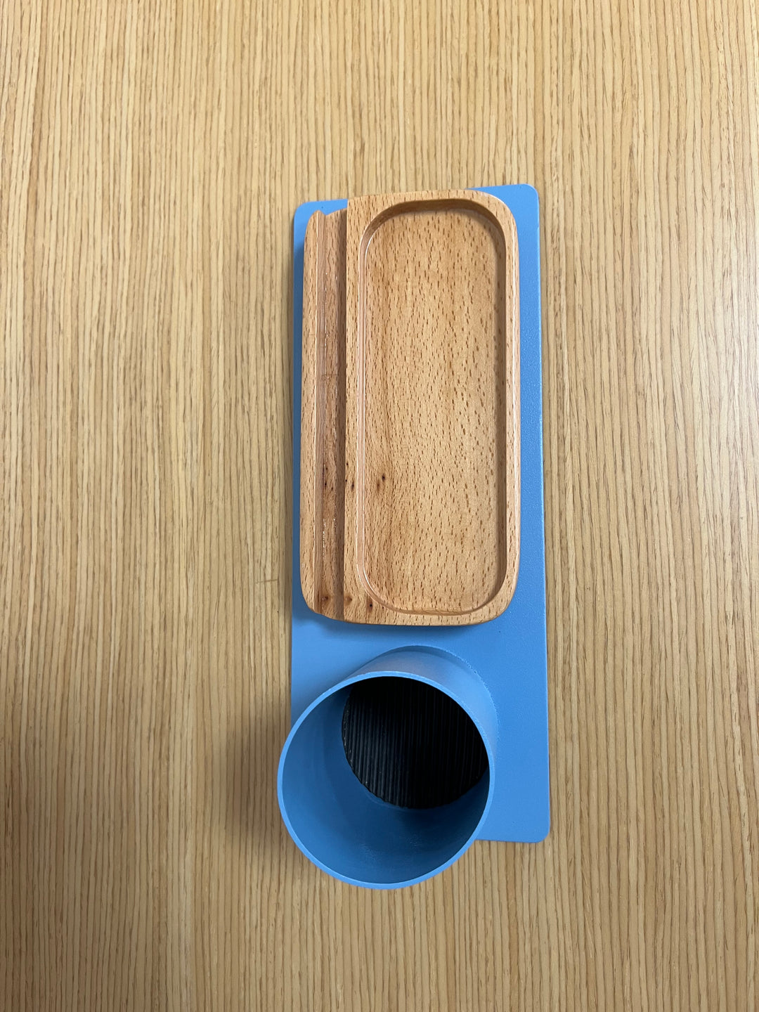 Desk Organizer Stifthalter, Telefonständer (10x10x25 cm, Blau)