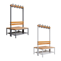 Umkleidebank doppelseitig mit Schuhrost