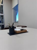 Desk Organizer Stifthalter, Telefonständer (10x10x25 cm, Anthrazit)