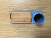 Desk Organizer Stifthalter, Telefonständer (10x10x25 cm, Blau)