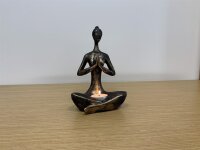 Wohnaccessoires, Yoga-Frau, Bronze