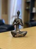 Wohnaccessoires, Yoga-Frau, Bronze