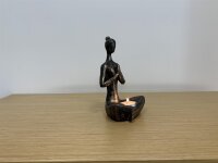 Wohnaccessoires, Yoga-Frau, Bronze