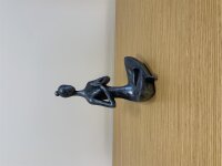 Wohnaccessoires, Yoga-Frau, Grau