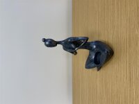 Wohnaccessoires, Yoga-Frau, Grau