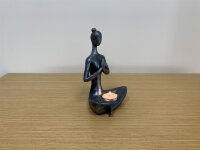 Wohnaccessoires, Yoga-Frau, Grau