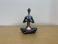 Wohnaccessoires, Yoga-Frau, Grau