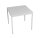 Furni24 Schreibtisch-Stahlgestell 80x80x75cm, Grau, TÜV/GS-Einfache Montage, Arbeitstisch, Bürotisch, Küchentisch, Esstisch, Druckertisch Büro-Möbel Arbeitszimmer Computertisch Gaming-Tisch Mehrzwecktisch