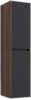 Badmöbel Set 2, anthrazit, 60 cm Waschbecken inkl. Wassermischer, Unterschrank, LED-Spiegelschrank, 145 cm Hochschrank