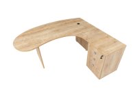 Winkelschreibtisch "Gela", Holzfuß,...