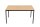 Furni24 Schreibtisch-Stahlgestell 120x60x75cm, Buche, TÜV/GS-Einfache Montage, Arbeitstisch, Bürotisch, Küchentisch, Esstisch, Druckertisch Büro-Möbel Arbeitszimmer Computertisch Gaming-Tisch Mehrzwecktisch