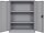 Furni24 Aktenschrank, fertig montiert, 100x80x38cm, Stahlflügeltürschrank Materialschrank, Abschließbarer Spind, Aktenschrank mit 3 Fächern, Werkzeugschrank, Mehrzweckschrank, Universalschrank, grau