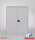 Furni24 Aktenschrank, fertig montiert, 120x92x42cm, Stahlflügeltürschrank Materialschrank, Abschließbarer Spind, Aktenschrank mit 3 Fächern, Werkzeugschrank, Mehrzweckschrank, Universalschrank, grau
