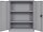 Furni24 Aktenschrank, fertig montiert, 120x92x42cm, Stahlflügeltürschrank Materialschrank, Abschließbarer Spind, Aktenschrank mit 3 Fächern, Werkzeugschrank, Mehrzweckschrank, Universalschrank, grau