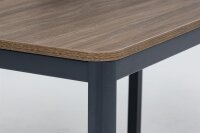 Furni24 Schreibtisch D-Profil Nova 180x80x75cm, Nussbaum, Einfache Montage, Arbeitstisch, Bürotisch, Küchentisch, Esstisch, Druckertisch Büro-Möbel Computertisch Gaming-Tisch Mehrzwecktisch