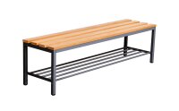 Garderobenbank mit Schuhrost 100 cm anthrazit