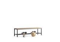 Garderobenbank mit Schuhrost 150 cm anthrazit