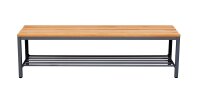 Garderobenbank mit Schuhrost 150 cm anthrazit