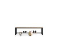 Garderobenbank mit Schuhrost 150 cm anthrazit