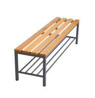 Garderobenbank mit Schuhrost 150 cm anthrazit