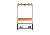 Garderobenbank einseitig mit Schuhrost 100 cm anthrazit