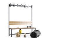 Garderobenbank einseitig mit Schuhrost 150 cm anthrazit