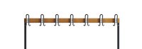 Garderobenbank einseitig mit Schuhrost 150 cm anthrazit