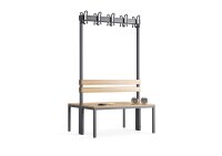 Garderobenbank doppelseitig 100 cm anthrazit