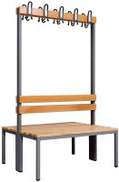 Garderobenbank doppelseitig 100 cm anthrazit